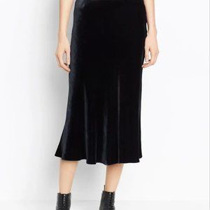 VINCE blue velvet slip skirt size S